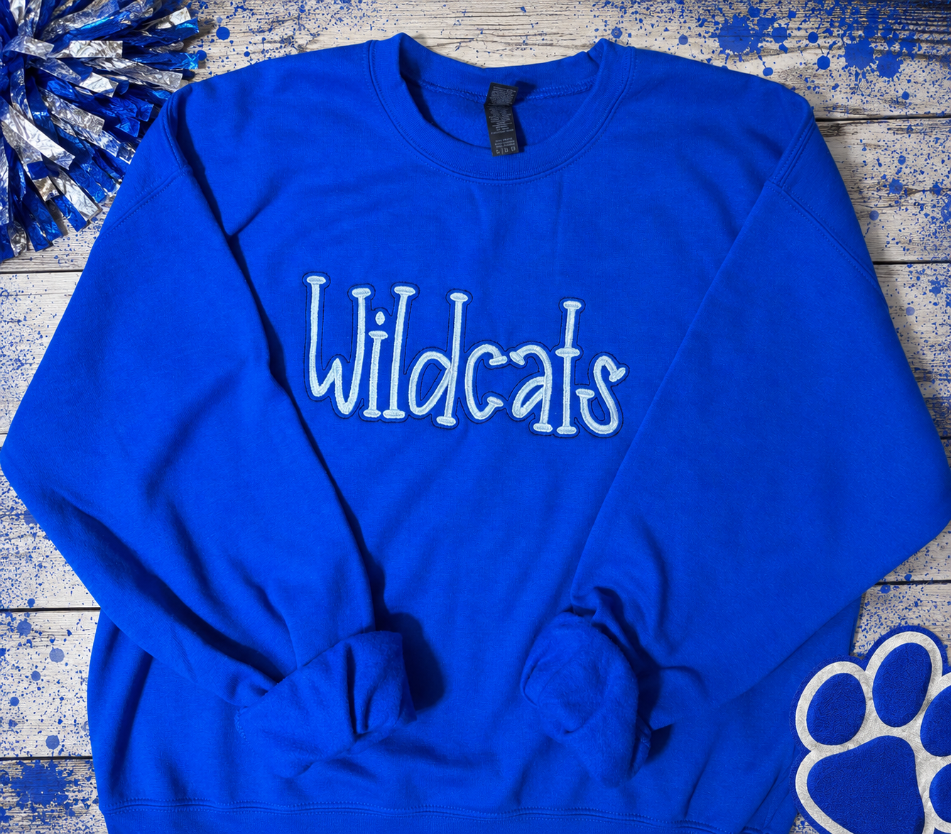 Wildcat Outline Embroidered Sweatshirt