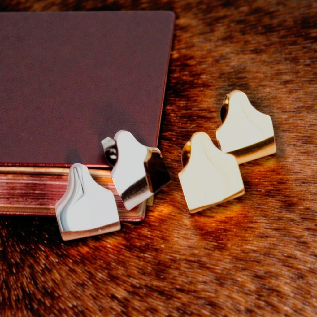 Cow Tag Earrings