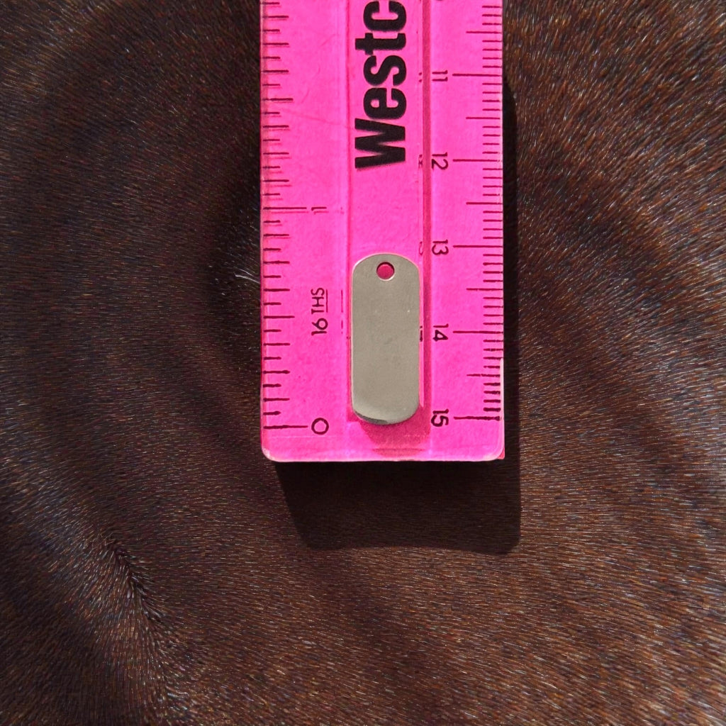 (#11) - Square Oval Bar Charm (20mm x 8mm)