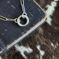 Round Charm Holder with Paper Clip Necklace