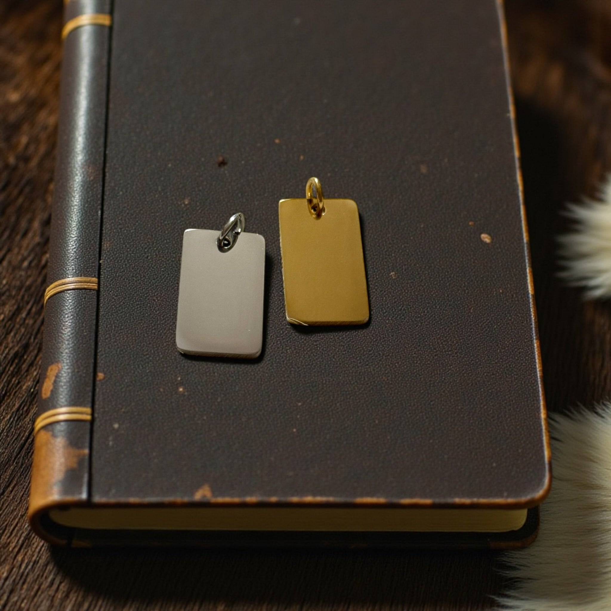 (# 9) - Vertical Bar Charm (21mm x 12mm)