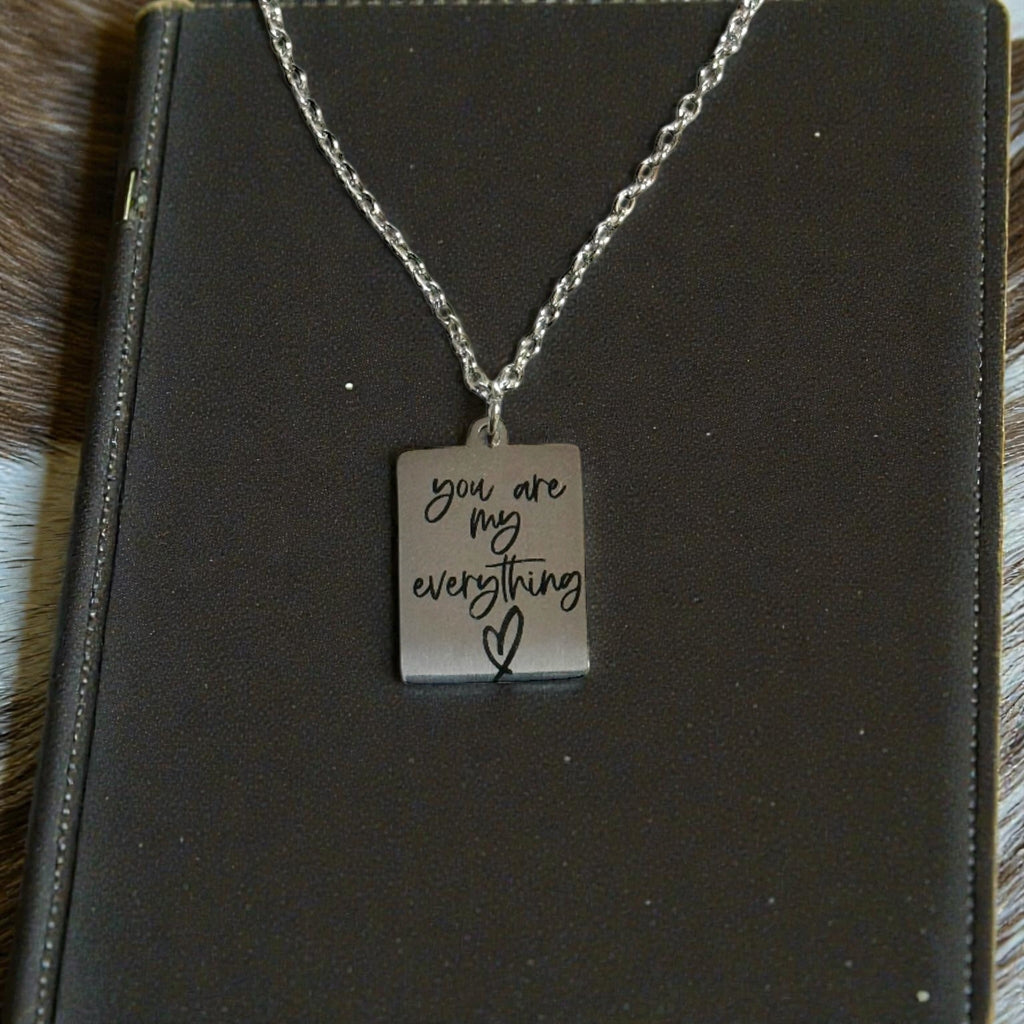 Rectangle Charm Necklace