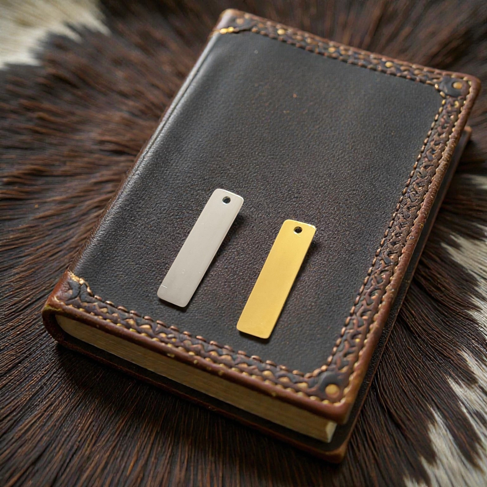 Slim Rectangle Charm Necklace