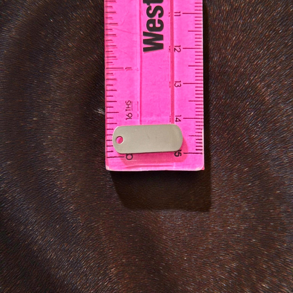(#11) - Square Oval Bar Charm (20mm x 8mm)