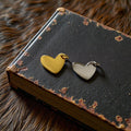 (#16) -  Slanted Heart Charm