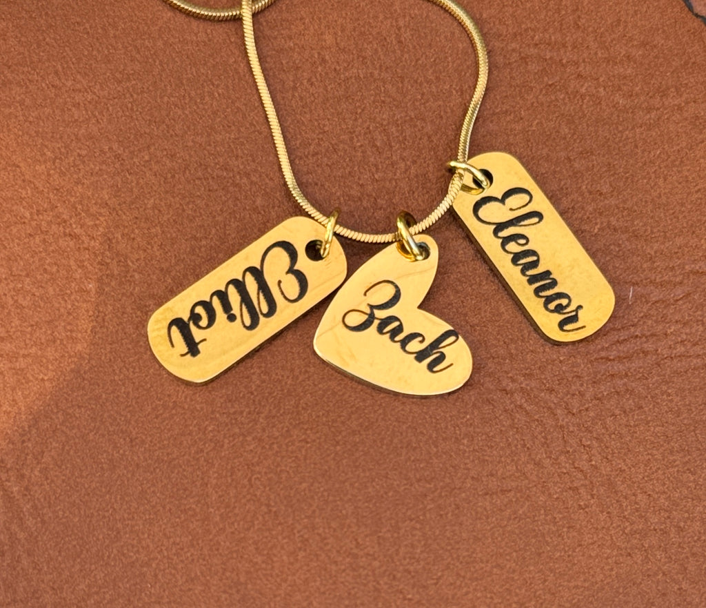 (#16) -  Slanted Heart Charm