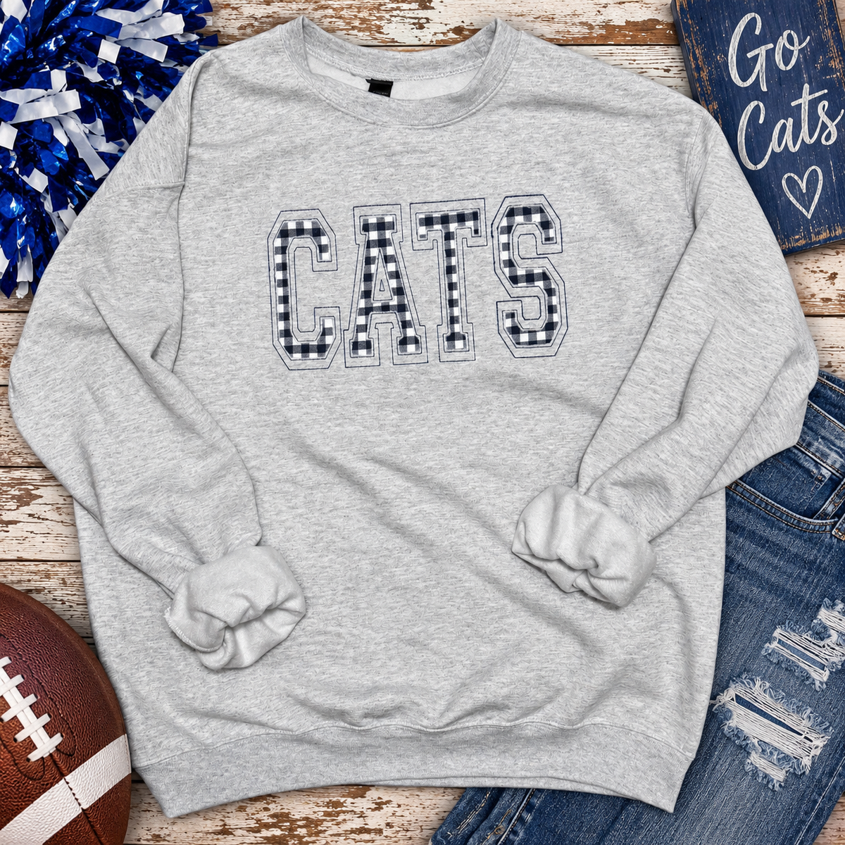 CATS Cutout Embroidered Sweatshirt