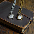 Pearlescent White Round Charm