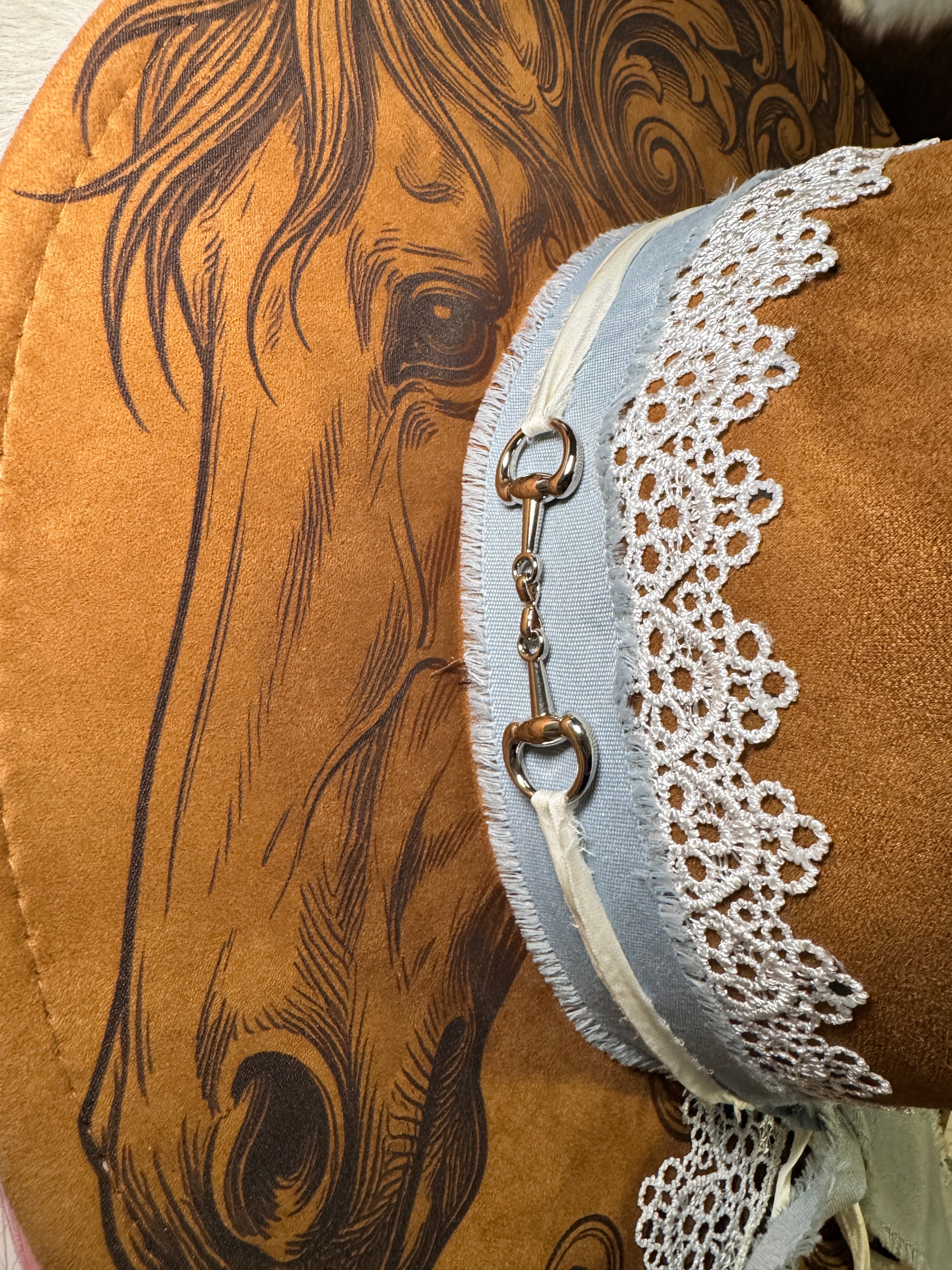 Laser Engraved Horse Head and Mane Filagree Western Hat with Custom Hat Band