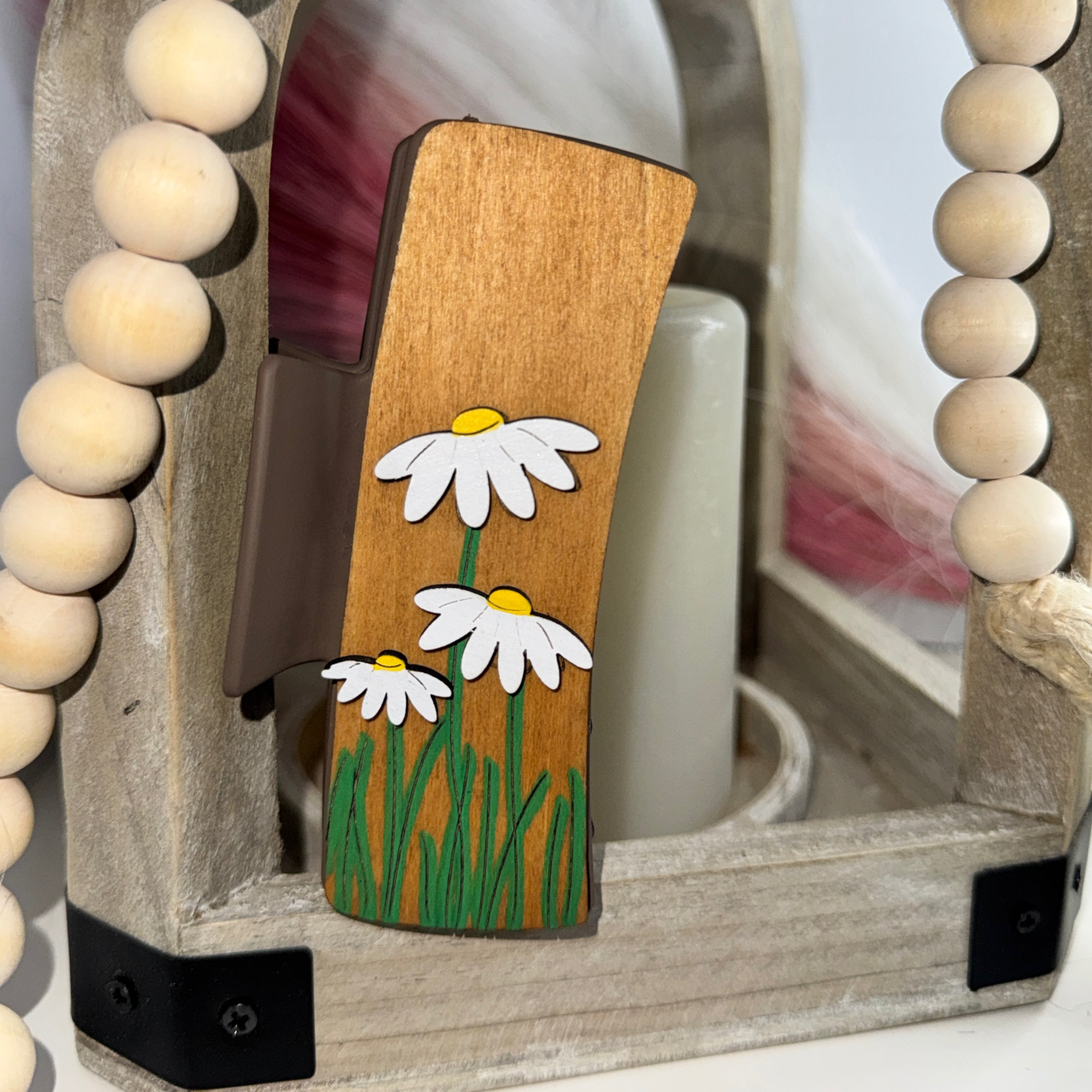 Daisy Hair Clip (Tan)