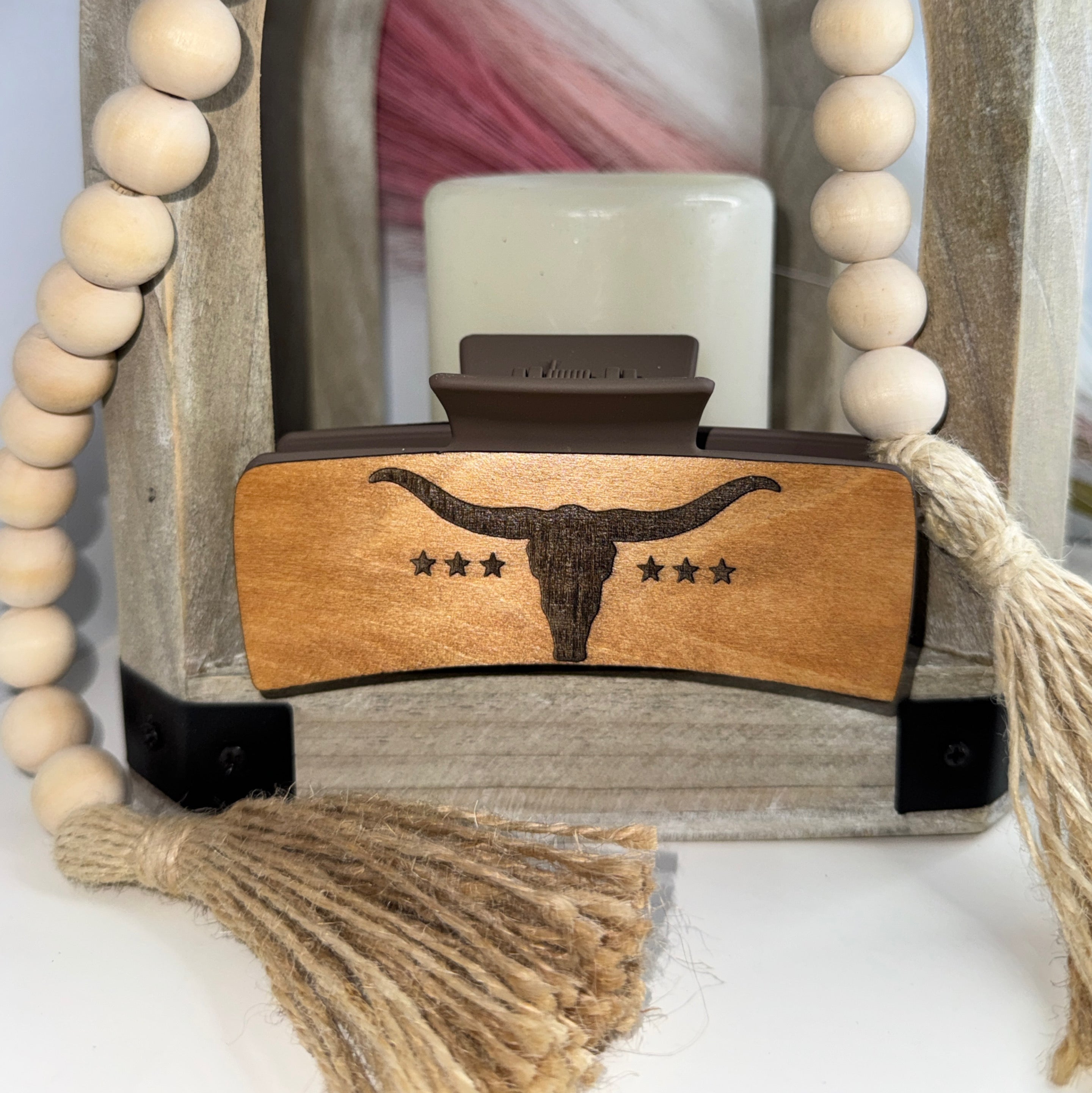 Texas Longhorn Hair Clip