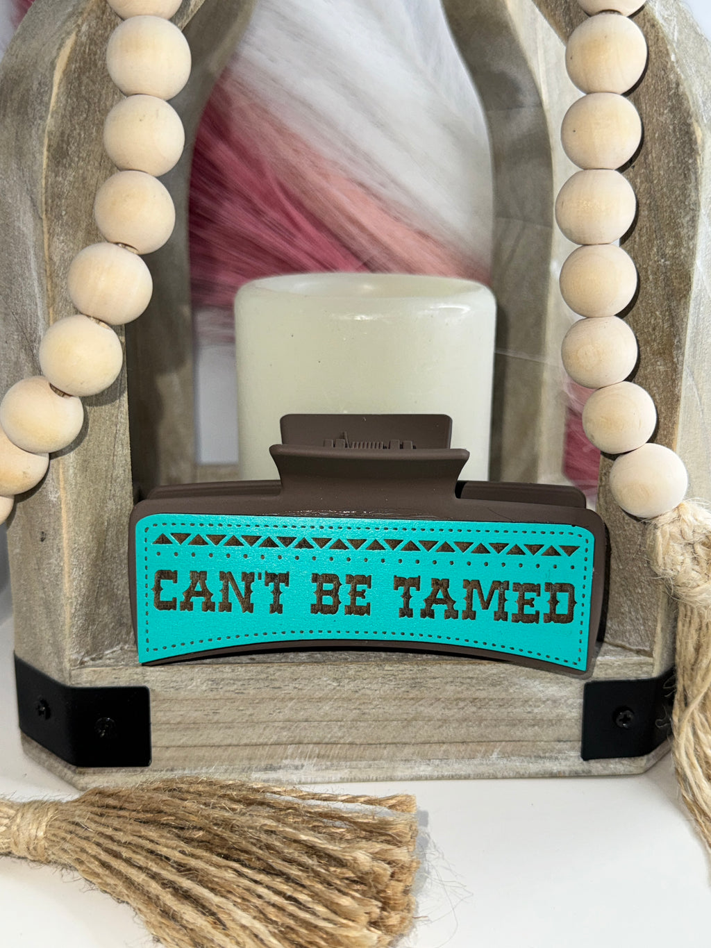 Can't Be Tamed Hair Clip (Aztec Design)