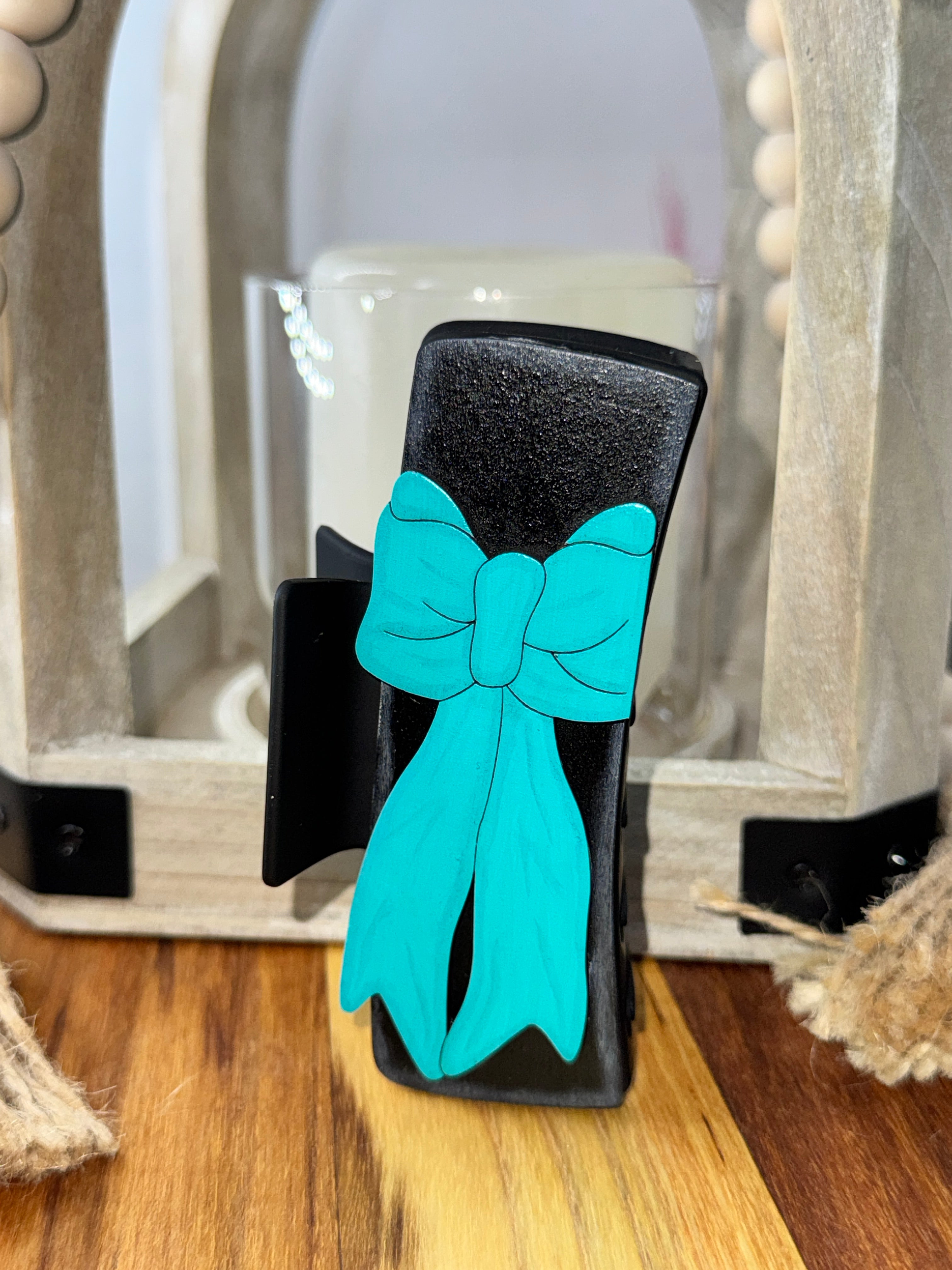 Ribbon Hair Clip ( Blue Ribbon)