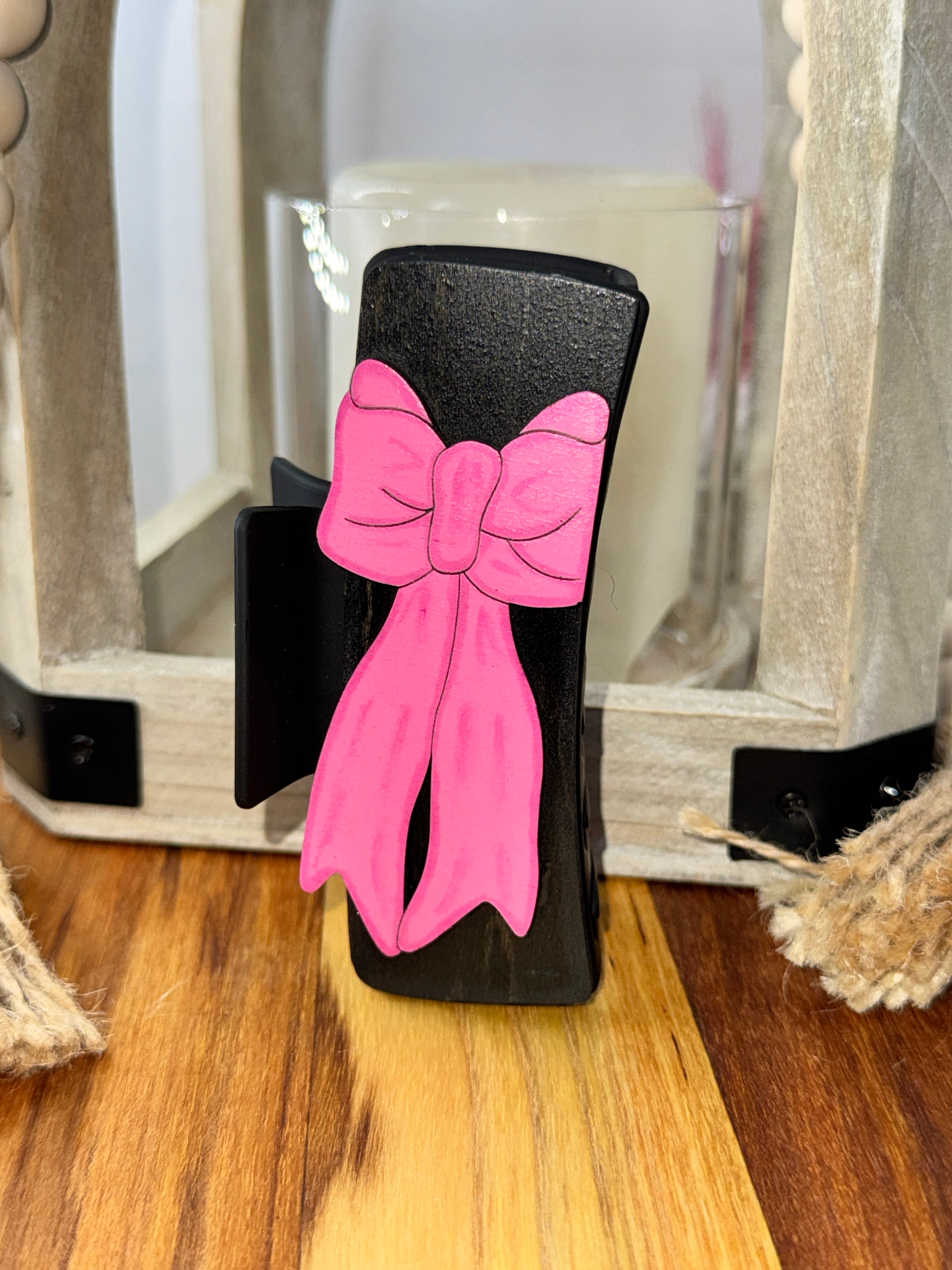 Ribbon Hair Clip ( Pink Ribbon)