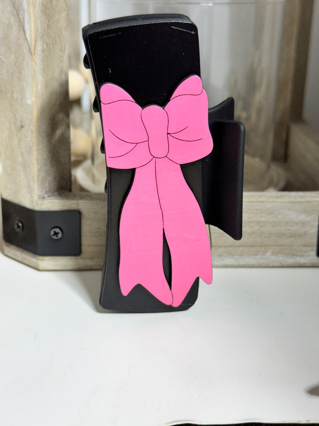 Ribbon Hair Clip ( Pink Ribbon)