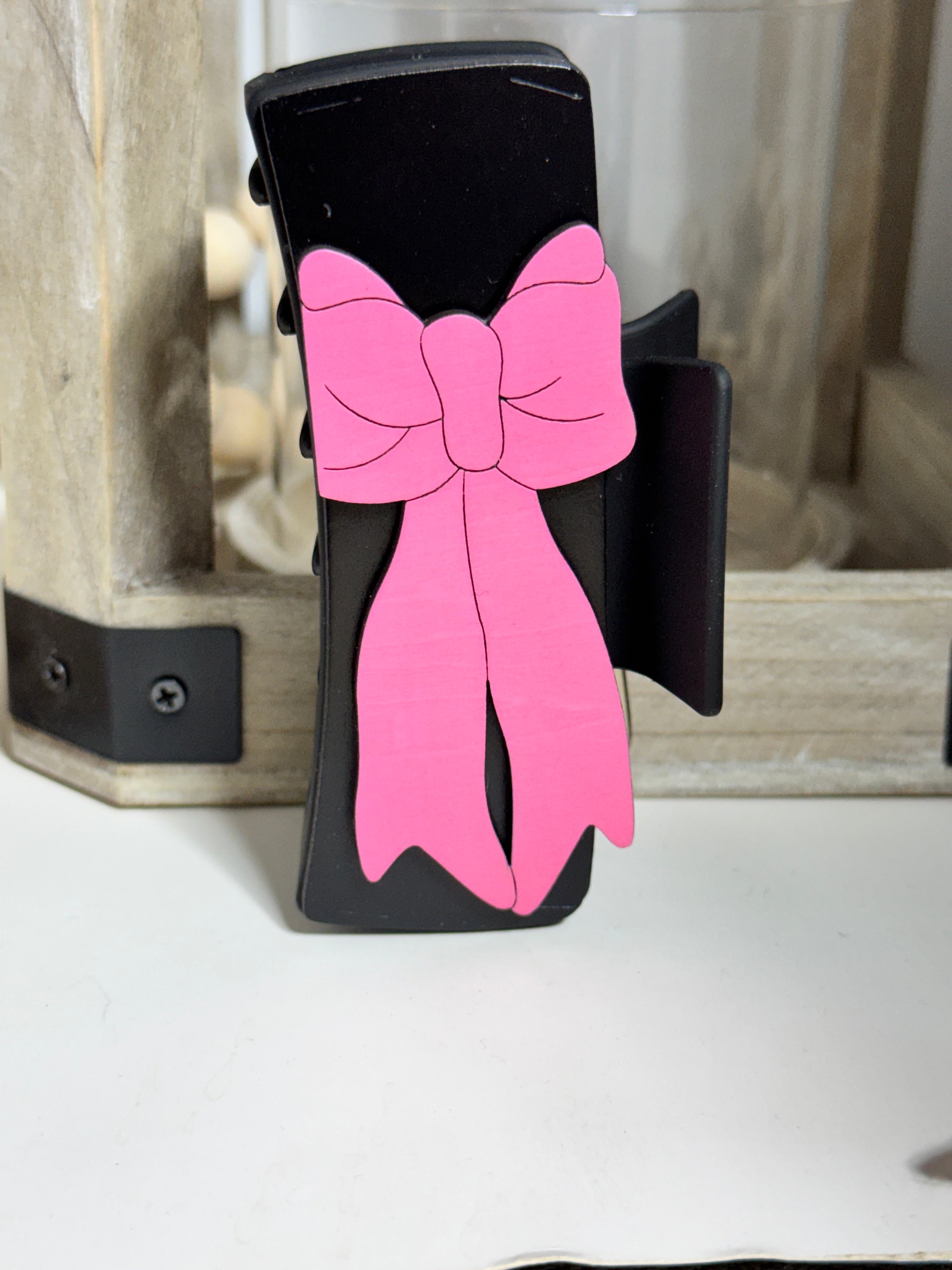 Ribbon Hair Clip ( Pink Ribbon)