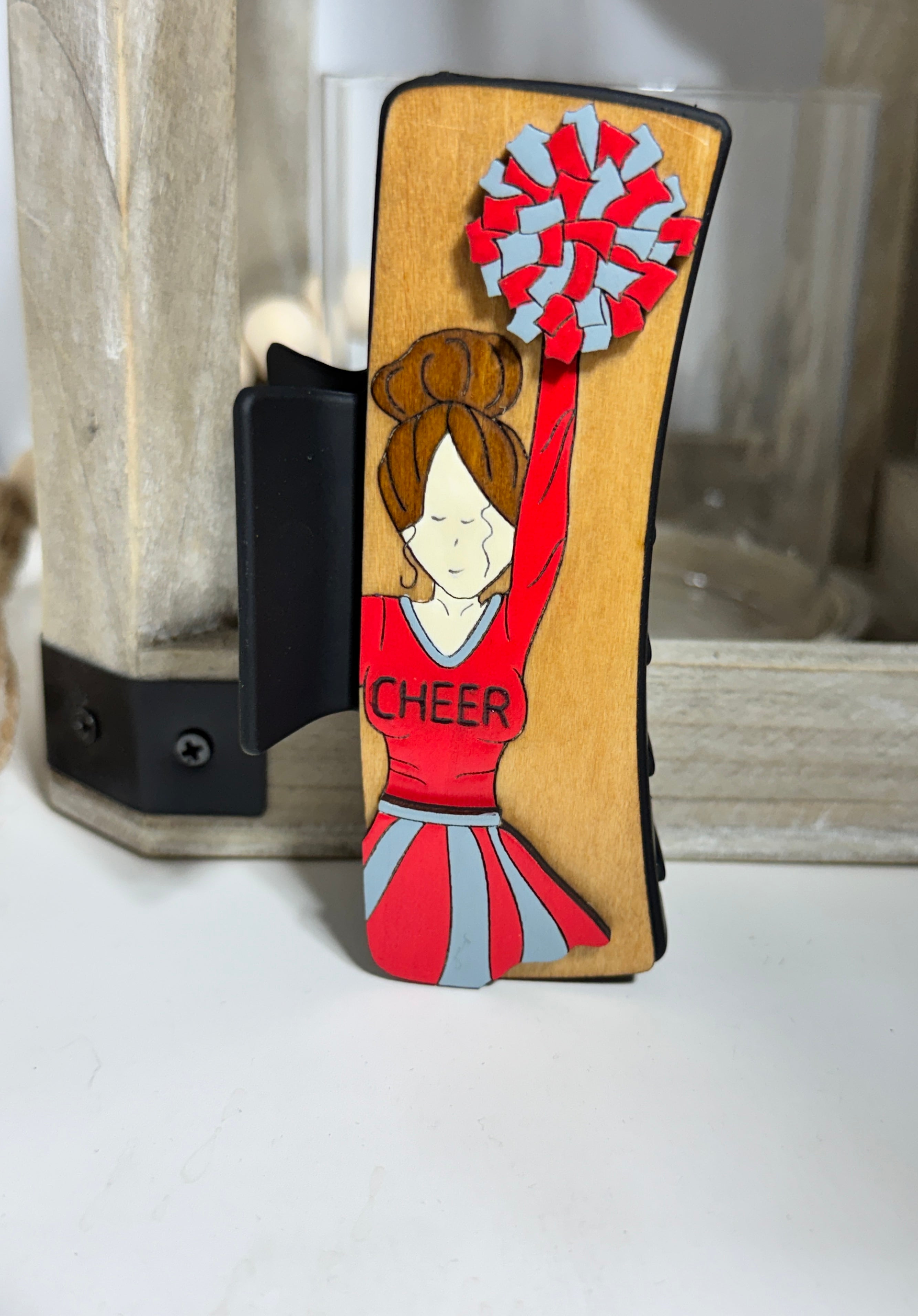 Cheerleader Hair Clip (Match Your School Colors)