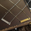 Bar Necklace with a Cross Cutout
