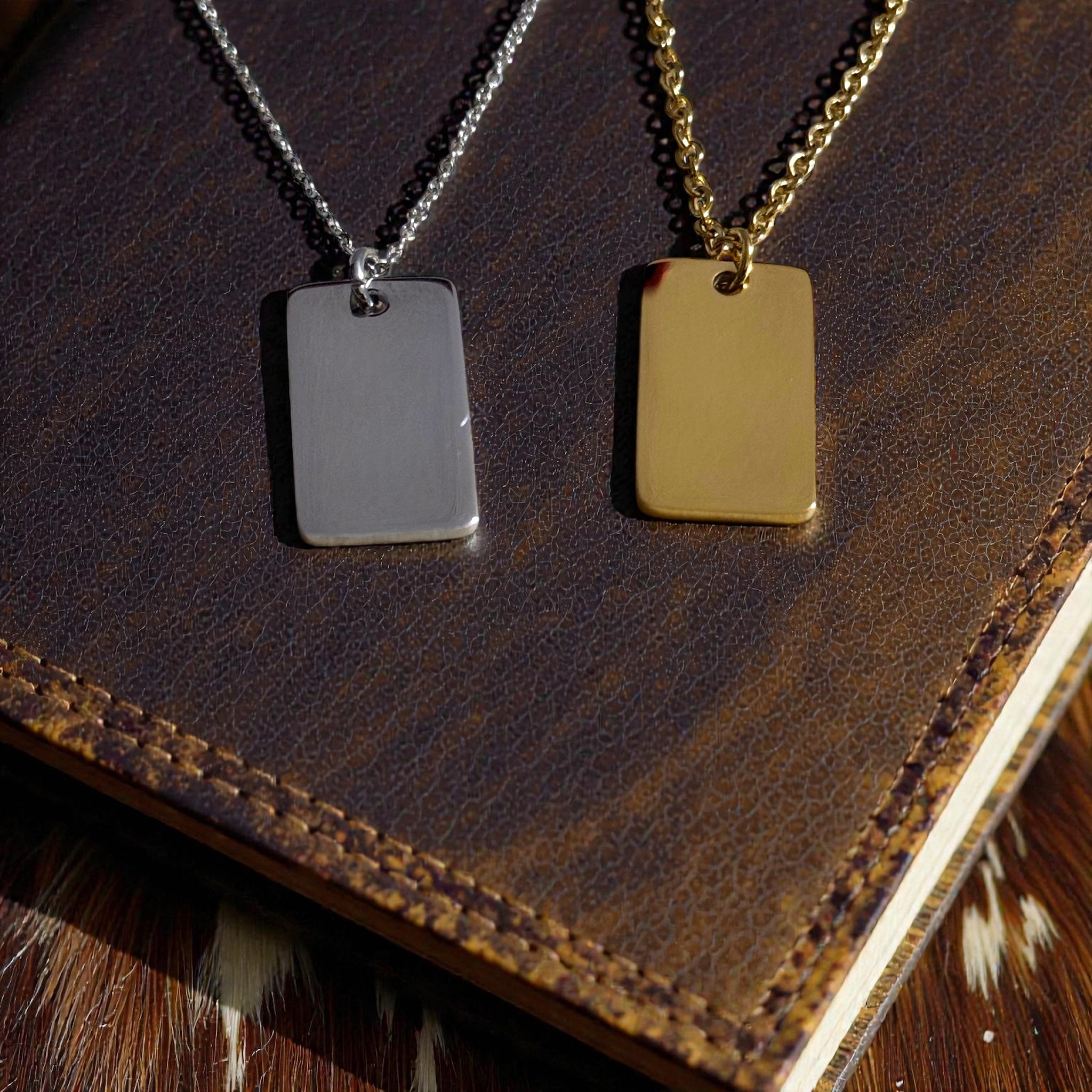 Rectangle Charm Necklace