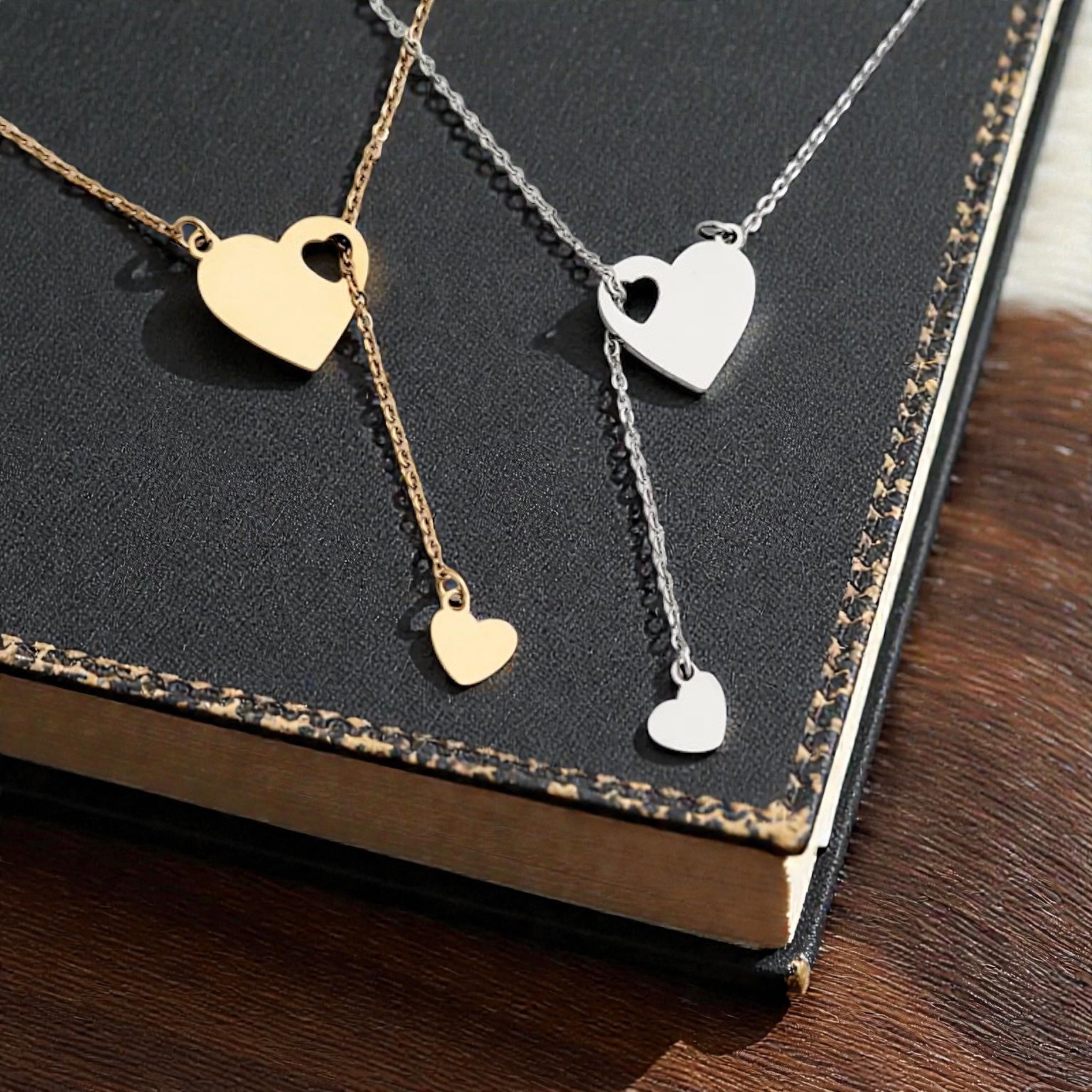 Drop Heart  Necklace