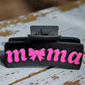 Mama Hair Clip (Pink/Black)
