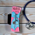 Nurse Life Hair Clip ( Blue Ribbon)