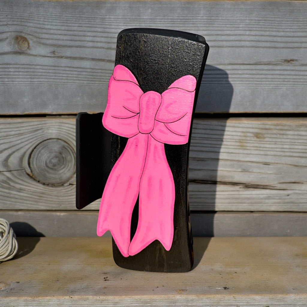 Ribbon Hair Clip ( Pink Ribbon)