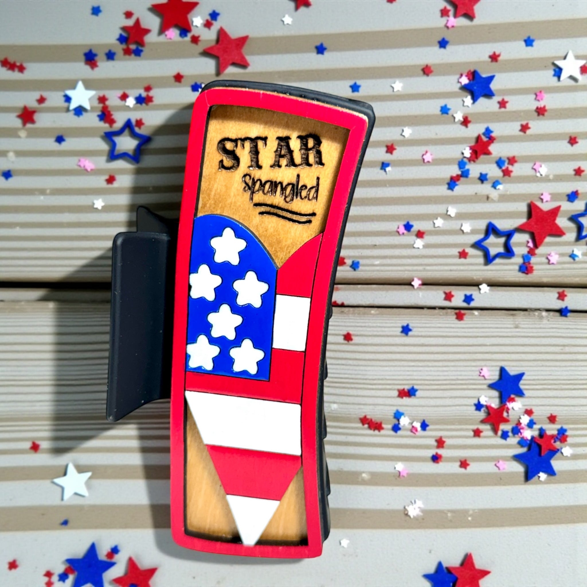 Star Spangled Banner Hair Clip