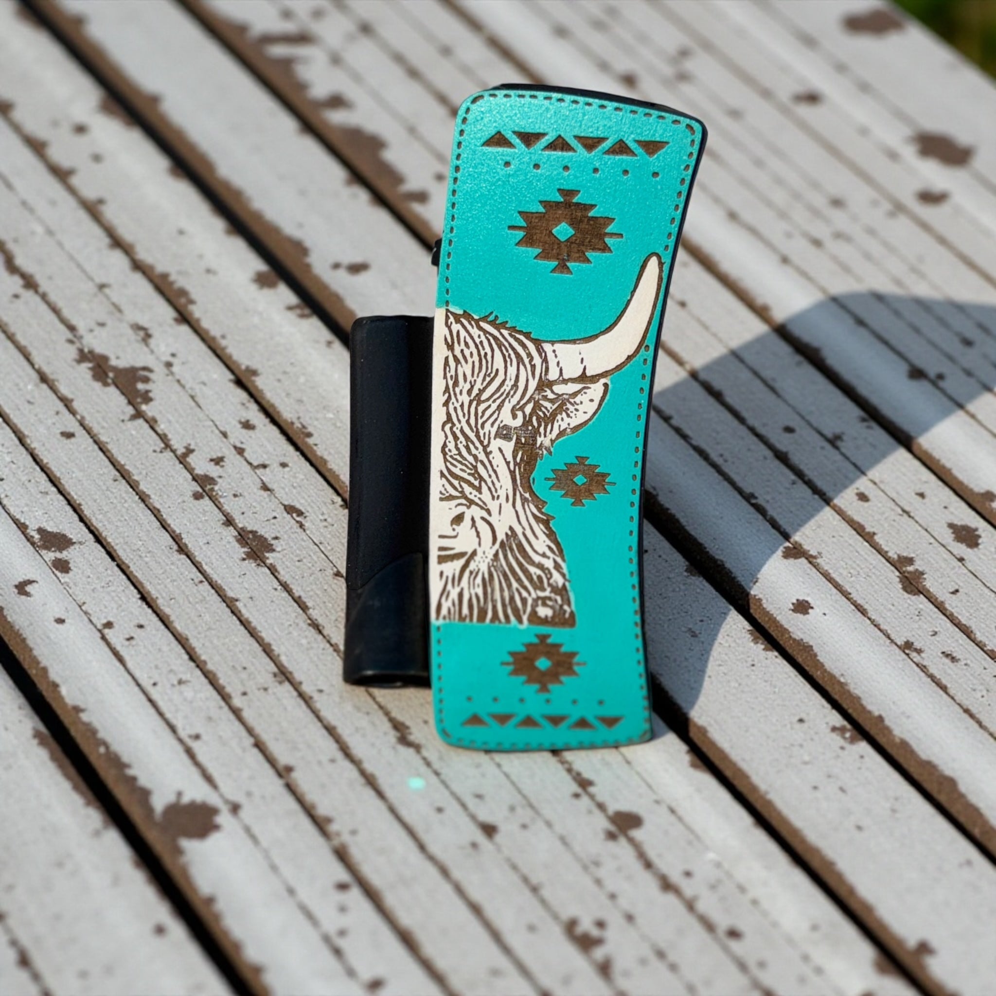 Highland Cow & Aztec Design Hair Clip