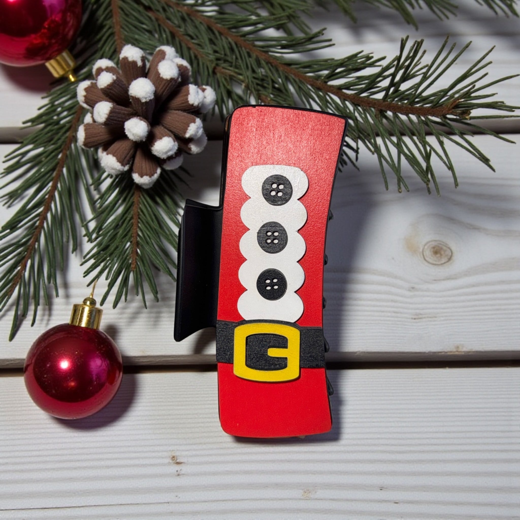 Santa Suit Hair Clip